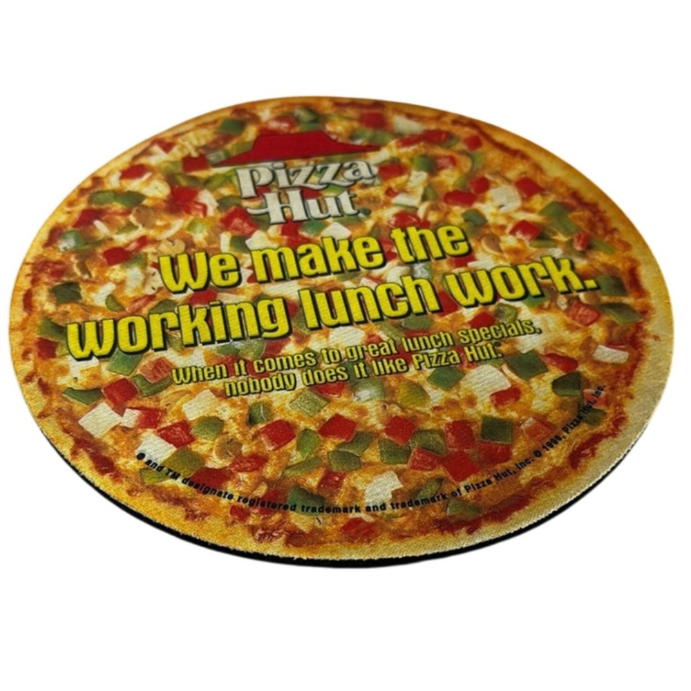 Vintage 1996 Pizza Hut advertising mouse pad for computer